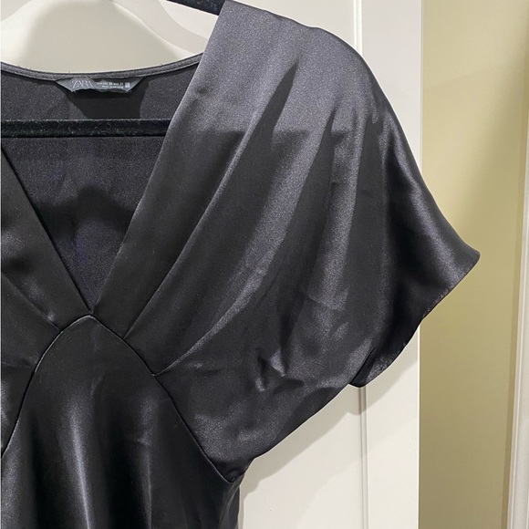 ZARA Black Satin Dress – XS - Picture 2 of 7